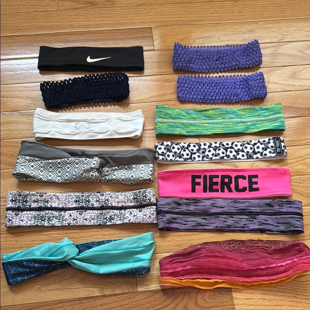 Nike and Assorted Headbands Collection - Lot of 13!